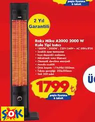 RAKS MİKA A2000 2000 W KULE TİPİ ISITICI